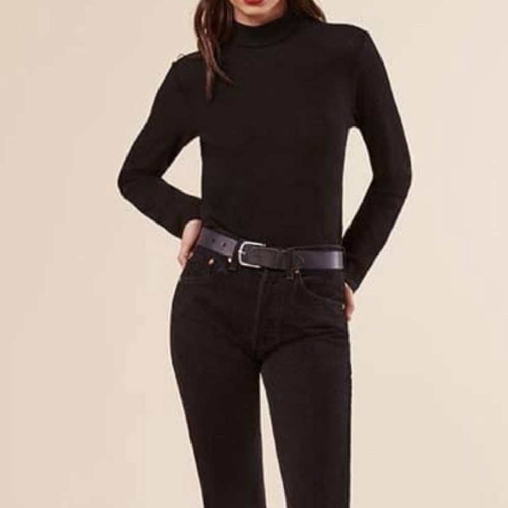 Reformation Black Turtleneck